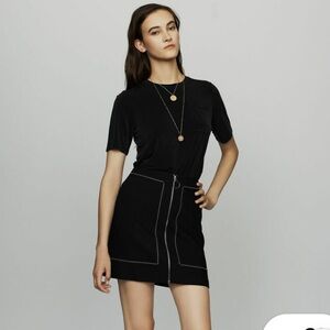 Maje Jimage studded A-line mini skirt with zipper